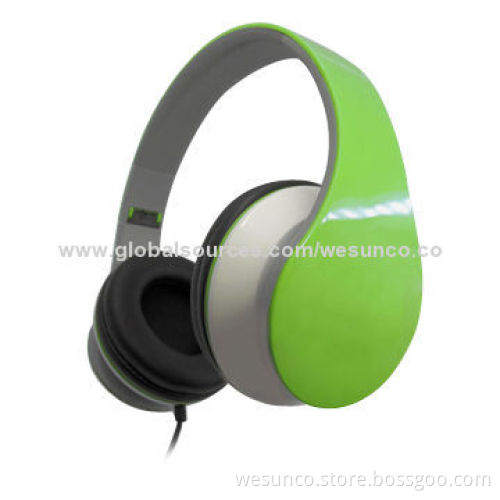 New foldable wired stereo headset with strong headband & hi-sound, can be done many colors